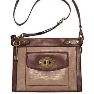Fossil Vintage Revival Convertible Crossbody Brown